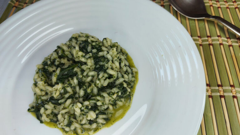 risotto con spinaci